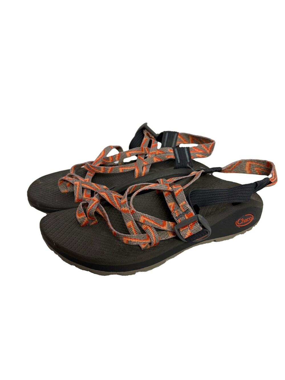 Chaco Z Cloud Sandals Women's 7 Strappy Toe Orange Gray Hiking JCH108010